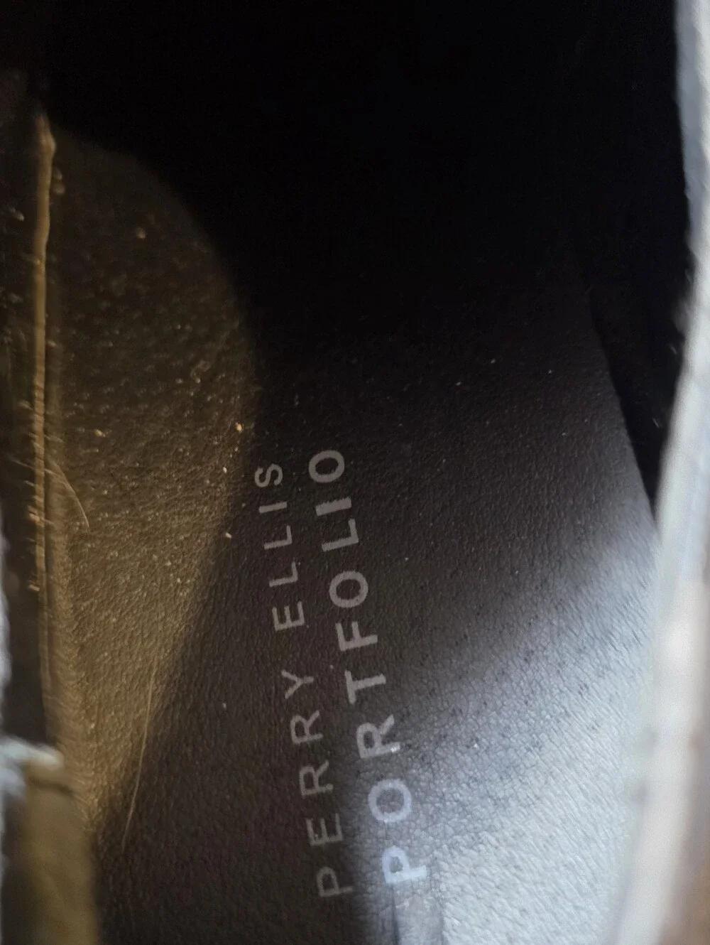 Perry Ellis Men's Black Wingtip Derby Shoes - Leather Brogue Oxford Size 9